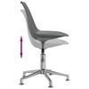 vidaXL Chaise pivotante de salle &agrave; manger Gris Similicuir