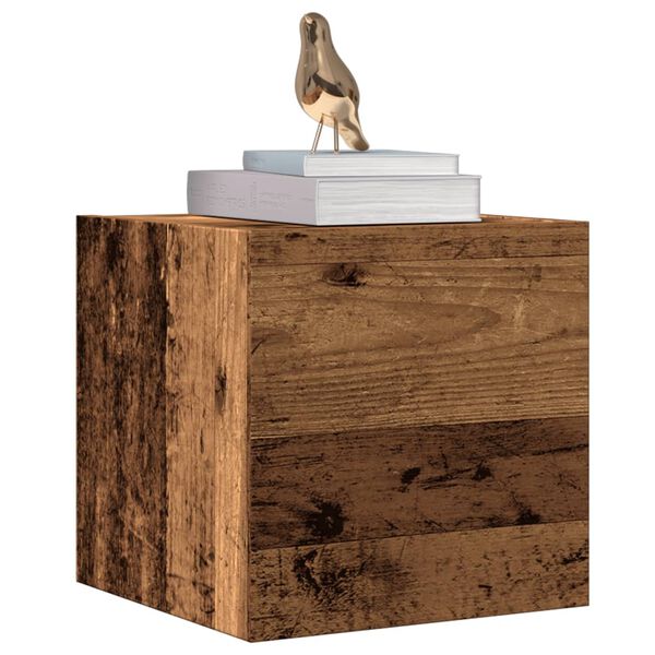 vidaXL Meuble TV mural vieux bois 30,5x30x30 cm