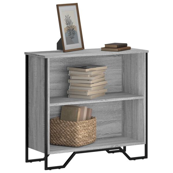 vidaXL Biblioth&egrave;que sonoma gris 80x31x74,5 cm bois d'ing&eacute;nierie