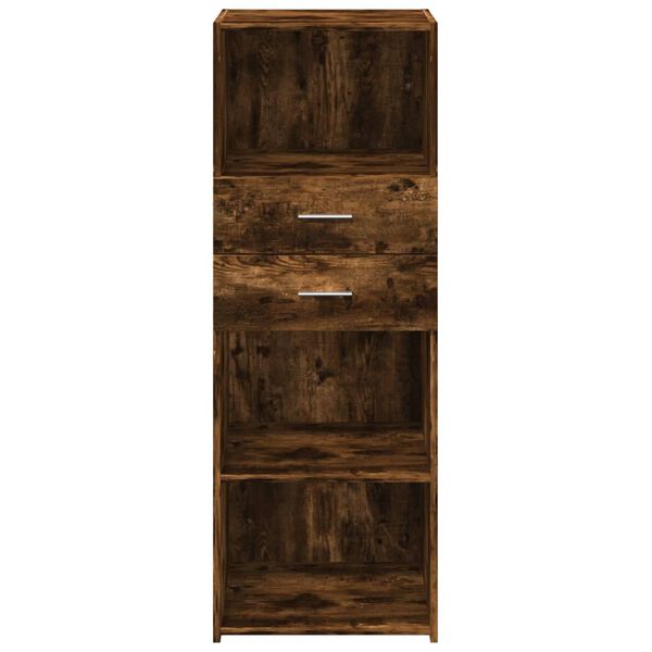 vidaXL Buffet haut ch&ecirc;ne fum&eacute; 45x42,5x124 cm bois d'ing&eacute;nierie