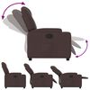 vidaXL Fauteuil inclinable Marron fonc&eacute; Tissu