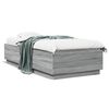 vidaXL Cadre de lit avec LED sans matelas sonoma gris 90x200 cm