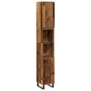 vidaXL Armoire de salle de bain vieux bois 30x30x190cm bois ing&eacute;nierie