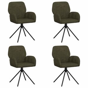 vidaXL Chaises de salle &agrave; manger pivotantes 4 pc Simili daim