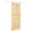 vidaXL Porte coulissante Naturel et Blanc 80 x 210 cm