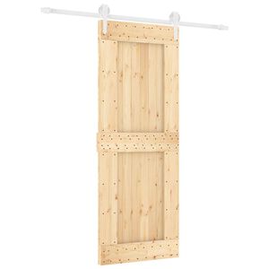 vidaXL Porte coulissante Naturel et Blanc 80 x 210 cm