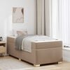vidaXL Cadre de lit avec matelas Cappuccino 90 x 200 cm tissu
