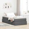 vidaXL Lit avec rangement et matelas Gris fonc&eacute; 90 x 190 cm Polyester