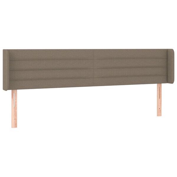vidaXL T&ecirc;te de lit &agrave; LED Taupe 183x16x78/88 cm Tissu