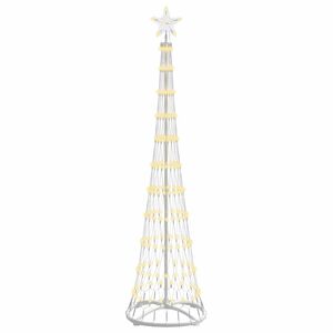 vidaXL Arbre de Noël LED Blanc chaud 51 x 51 x 190 cm Métal