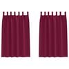 vidaXL Rideaux occultants avec anneaux 2 pcs Bordeaux 175 x 140 cm