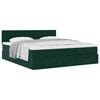 vidaXL Cadre de lit ottoman avec matelas vert foncé 160x200 cm velours