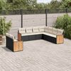 vidaXL Salon de jardin 9 pcs avec coussins noir r&eacute;sine tress&eacute;e