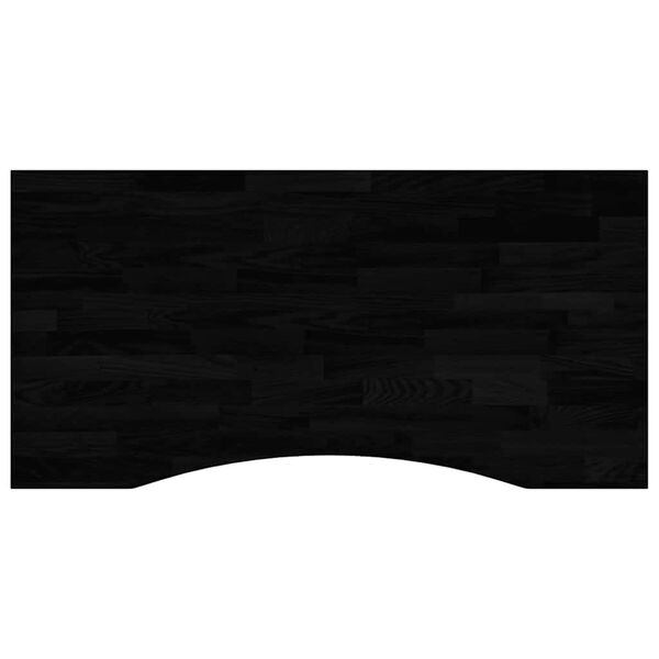 vidaXL Dessus de bureau marron fonc&eacute; bois ch&ecirc;ne massif rectangulaire