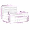 vidaXL Lit &agrave; ressorts avec matelas Gris fonc&eacute; 180 x 200 cm Velours