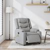 vidaXL Fauteuil de massage inclinable électrique gris clair tissu