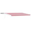 vidaXL Auvent r&eacute;tractable &eacute;lectrique Rouge et Blanc 4 &times; 3 m