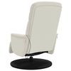 vidaXL Fauteuil inclinable de massage avec repose-pieds cr&egrave;me velours