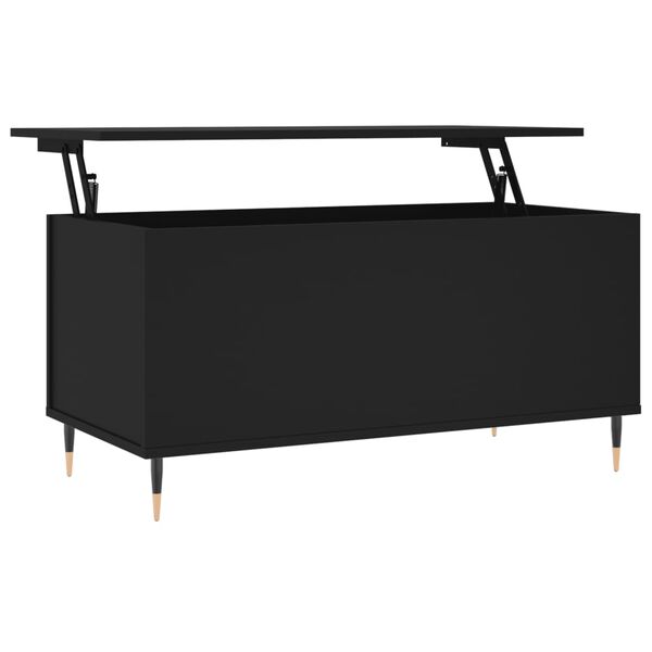 vidaXL Table basse Noir 90x44,5x45 cm Bois d'ing&eacute;nierie