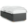 vidaXL Cadre de lit sans matelas tissu gris fonc&eacute; une place