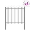vidaXL Cl&ocirc;ture de jardin BOXTEL 6 pc 10,2 x 1,5 m Gris