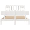 vidaXL Lit bibliothèque sans matelas blanc 160x200 cm bois pin massif