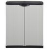 vidaXL Armoire de rangement de jardin 1 &eacute;tag&egrave;re Gris/noir 68x40x85 cm