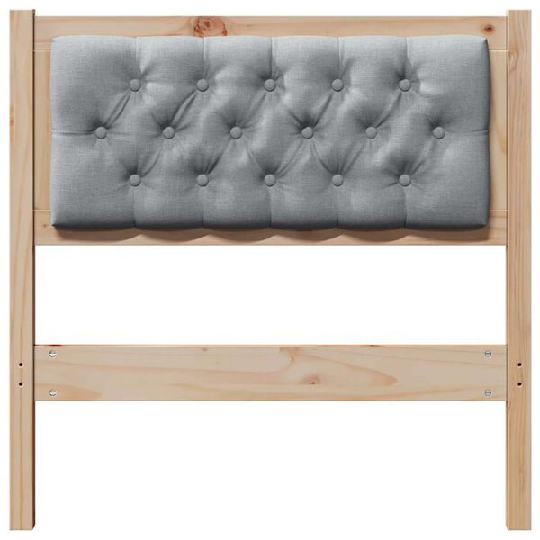vidaXL T&ecirc;te de lit Autre Marron et gris clair 80 cm Bois massif en pin