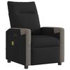 vidaXL Fauteuil de massage inclinable &eacute;lectrique Noir Tissu
