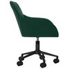 vidaXL Chaise pivotante de bureau Vert fonc&eacute; Velours
