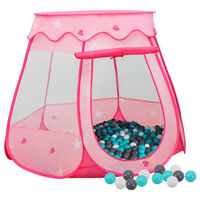 vidaXL Tente de jeu pour enfants avec 250 balles Rose 102x102x82 cm