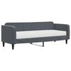 vidaXL Lit de jour avec matelas gris fonc&eacute; 80x200 cm velours