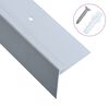 vidaXL Nez de marche Forme en F 15 pcs Aluminium 134 cm Argent&eacute;
