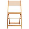 vidaXL Ensemble de bistro 3 pcs beige tissu et bois massif