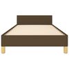 vidaXL Cadre de lit sans matelas marron fonc&eacute; 90x190 cm tissu
