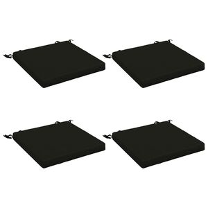 vidaXL Coussins de si&egrave;ge 4 pi&egrave;ces SOEST 4 pc 100 % polyester Noir