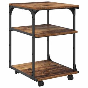 vidaXL Support d'imprimante Bois Ancien 43 x 48 x 64 cm