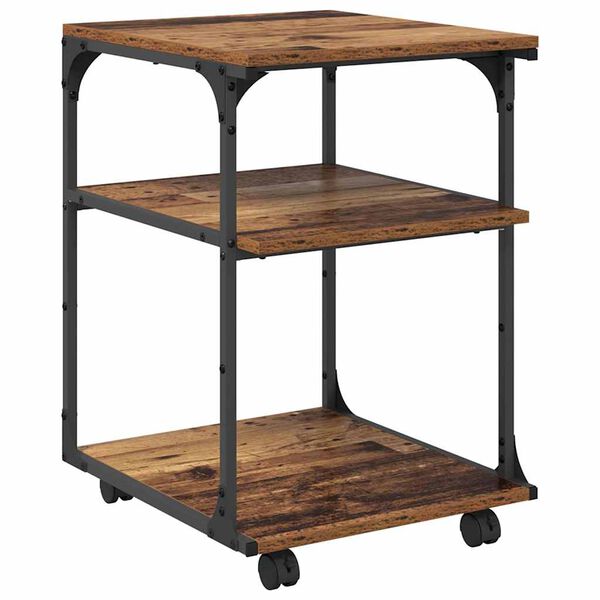 vidaXL Support d'imprimante Bois Ancien 43 x 48 x 64 cm