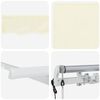 vidaXL Auvent R&eacute;tractable Cr&egrave;me 300 x 200 cm tissu