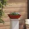 vidaXL Cache-pot de jardin 5 pcs Rouill&eacute; 40 x 40 x 15 cm Acier patin&eacute;