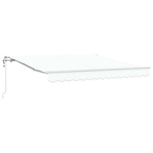 vidaXL Auvent r&eacute;tractable Blanc 300 x 250 cm Tissu et Aluminium