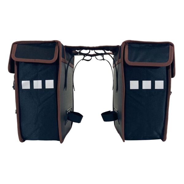 Willex Sac &agrave; v&eacute;lo double avec poche frontale 33 L noir