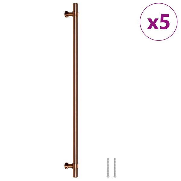 vidaXL Poign&eacute;es d'armoire 5 pcs bronze 320 mm acier inoxydable