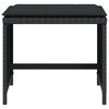 vidaXL Ensemble &agrave; manger de jardin coussins 5pcs Noir R&eacute;sine tress&eacute;e