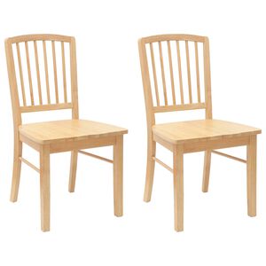 vidaXL Chaises de salle &agrave; manger 2 pcs Naturel 50 x 52,5 x 91 cm