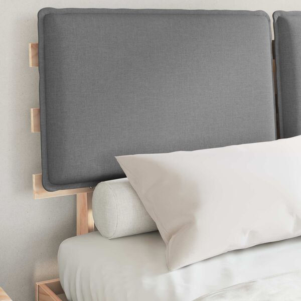 vidaXL Cadre de lit avec t&ecirc;te de lit rembourr&eacute;e Gris clair