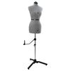 vidaXL Forme de Robe Ajustable F&eacute;minine Gris s Velours