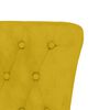 vidaXL Chaise &agrave; dossier haut jaune velours conception de bouton
