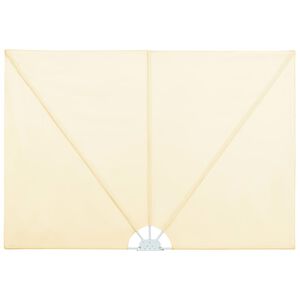 vidaXL Auvent lat&eacute;ral pliable de terrasse Cr&egrave;me 400 x 200 cm