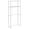vidaXL &Eacute;tag&egrave;re pour machine &agrave; laver Blanc 70 x 27 x 136 cm Aluminium